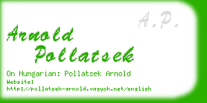arnold pollatsek business card